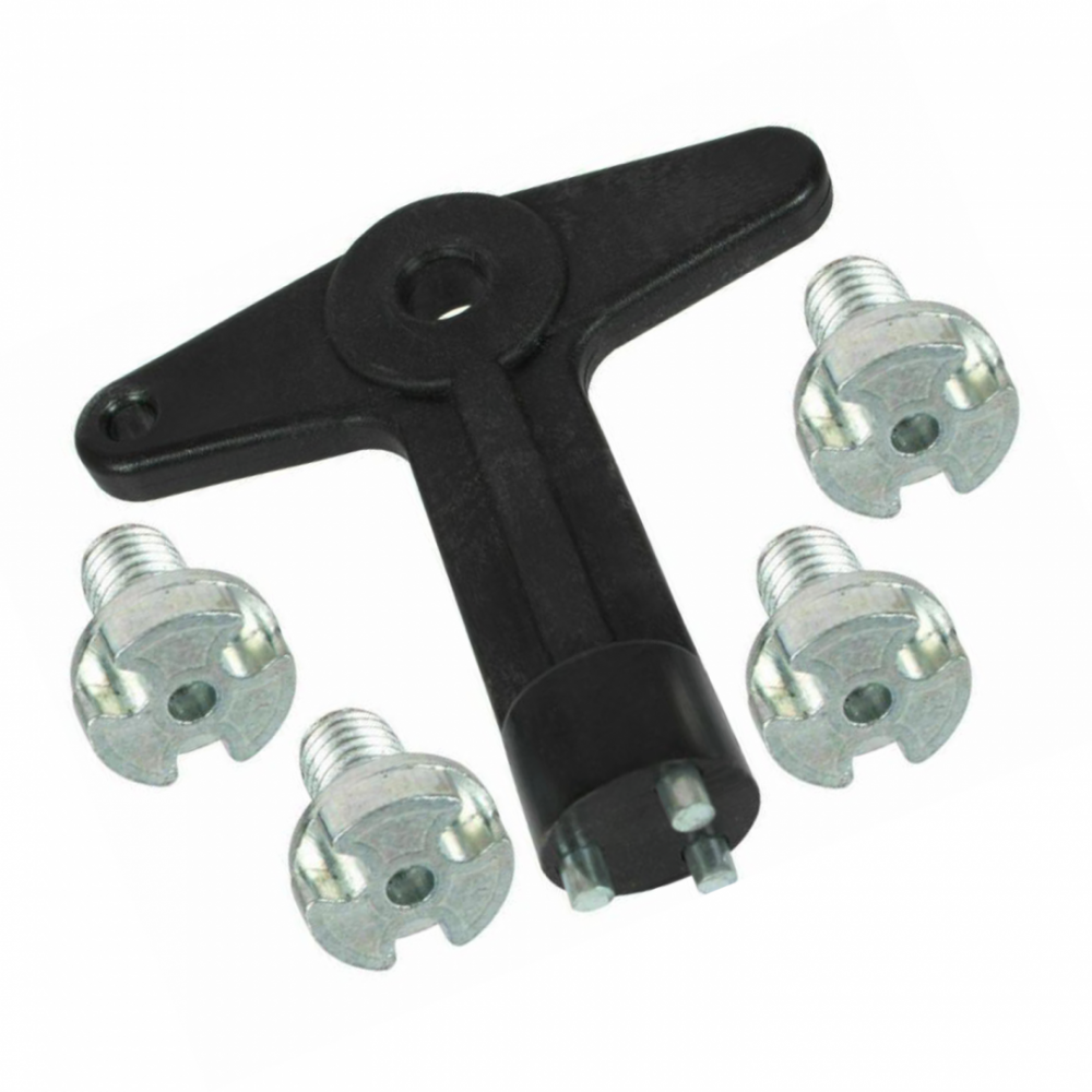 Alloy Wheel Centre Cap Locking  Nut Screws Bolts with Key For Opel Astra, Vectra, Corsa, Tigra, Insignia, Zafira